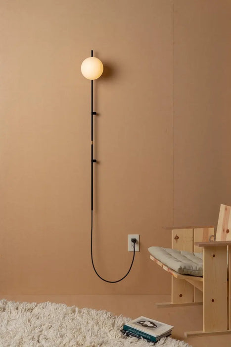Sol - Nordic Plug in Wall Lamp Sconce BO-HA Black US