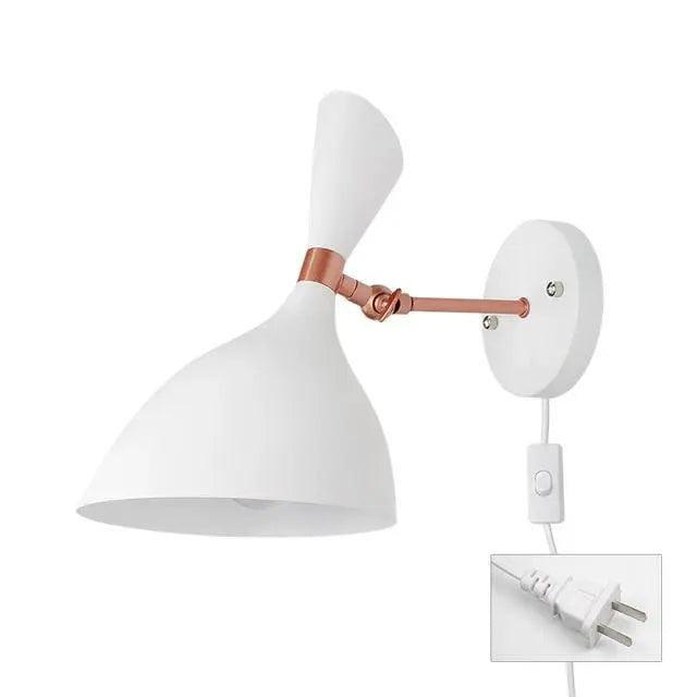 Adelborg - Nordic Plug in Wall Sconce BO-HA White (US Plug)
