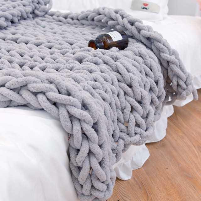 Benedikte - Chunky Knit Weighted Blanket BO-HA Gray Small