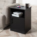 Egil - Modern Wide Top Open Shelf Cabinet Nightstand with Charging Station  BO-HA   