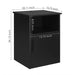 Egil - Modern Wide Top Open Shelf Cabinet Nightstand with Charging Station  BO-HA   
