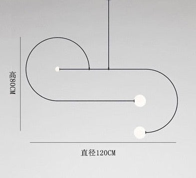 Torborg Minimalist Bedroom Bedside Led Chandelier Light  BO-HA E Cold White 
