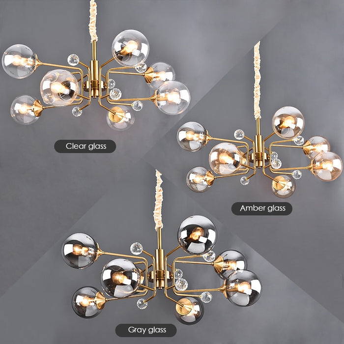 Eira - Glass bubble chandelier Kitchen Island light BO-HA