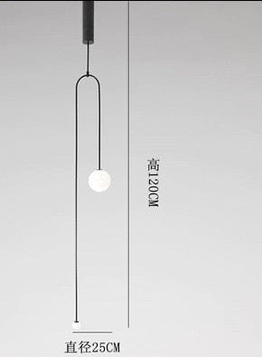 Torborg Minimalist Bedroom Bedside Led Chandelier Light  BO-HA A Small Cold White 