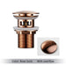 Mirja - Bathroom Sink Drain Pop Up Drain Bathroom Sink Stopper  BO-HA Rose Gold With Overflow 
