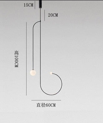 Torborg Minimalist Bedroom Bedside Led Chandelier Light  BO-HA F Cold White 