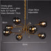 Eira - Glass bubble chandelier Kitchen Island light BO-HA 8 Balls-Gray