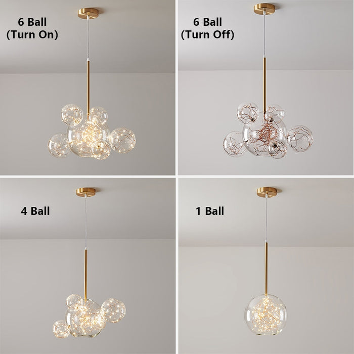 Runa LED Chandelier Glass Pendant Lights  BO-HA   