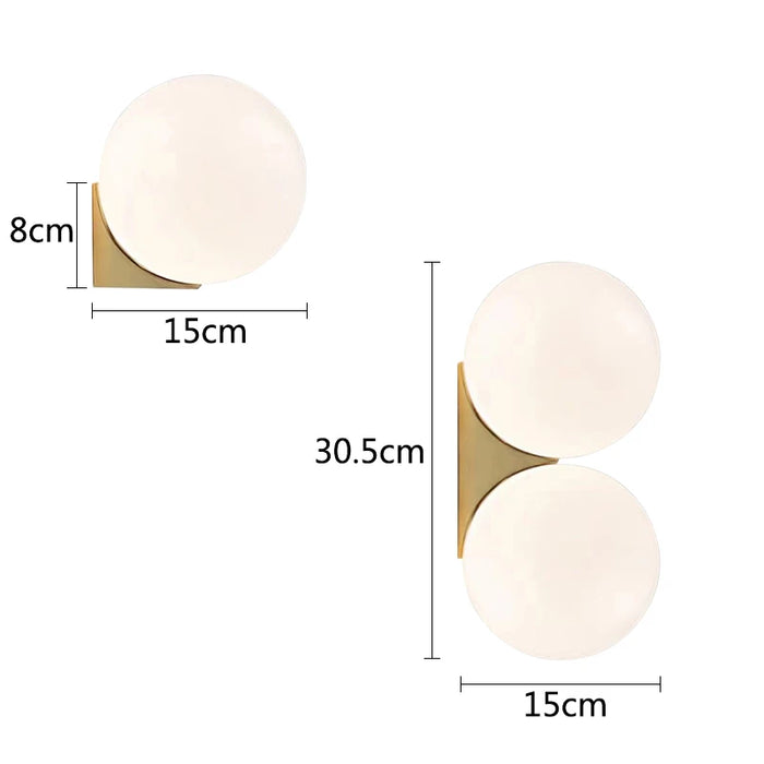 Solja – Modern Glass Orb LED Bedside Wall Sconce BO-HA