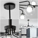 Dagfinn Nordic Black Ceiling Chandeliers Glass Light  BO-HA   