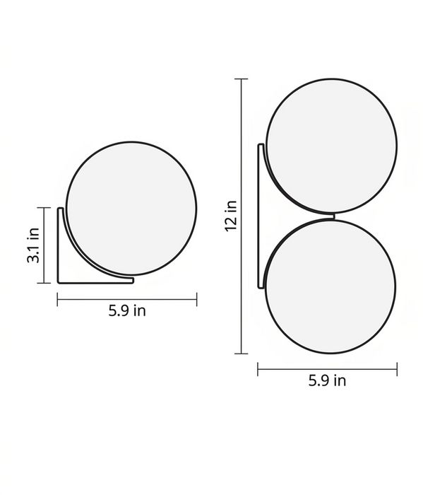 Solja – Modern Glass Orb LED Bedside Wall Sconce BO-HA