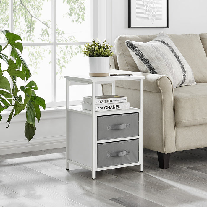 Eilif - Modern 3 Drawer Nightstand with Charging Station  BO-HA   