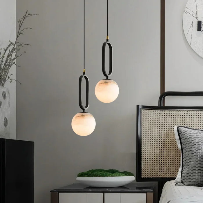 Hulda - Real Natural Marble Pendant Light BO-HA