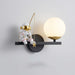 Artur - Nursery Night Light Childrens Lighting BO-HA Astronaut Sitting Left Black