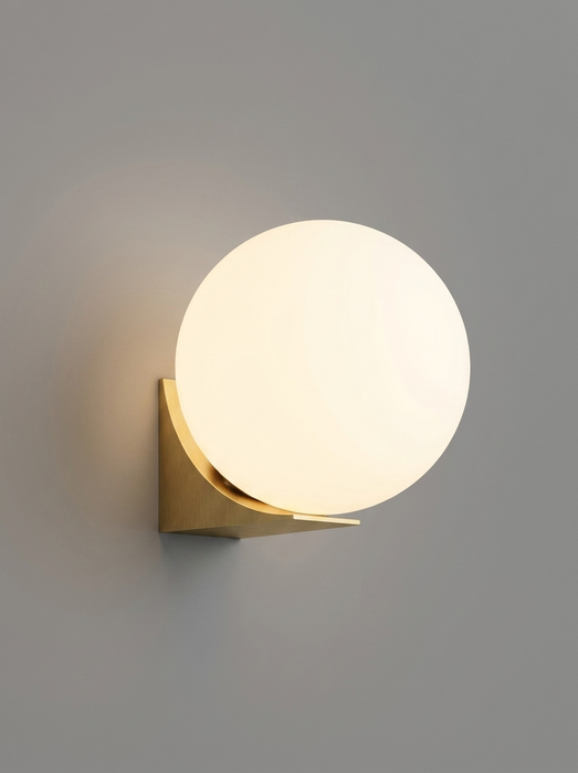 Solja – Modern Glass Orb LED Bedside Wall Sconce BO-HA Gold Single