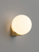 Solja – Modern Glass Orb LED Bedside Wall Sconce BO-HA Gold Single