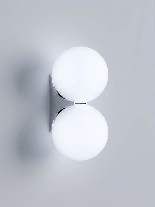 Solja – Modern Glass Orb LED Bedside Wall Sconce BO-HA Chrome Double