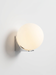 Solja – Modern Glass Orb LED Bedside Wall Sconce BO-HA Chrome Single