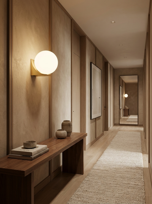 Solja – Modern Glass Orb LED Bedside Wall Sconce BO-HA
