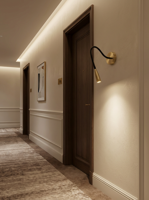Lina – Slim Copper LED Bedside Reading Wall Sconce BO-HA