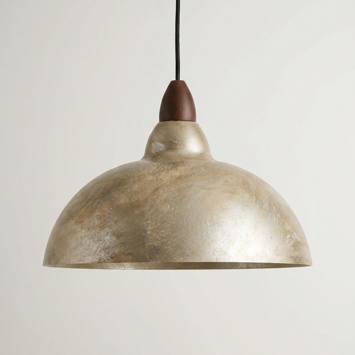 Sindre – Distressed Metal Dome Pendant Light BO-HA Aged Brass · 35cm