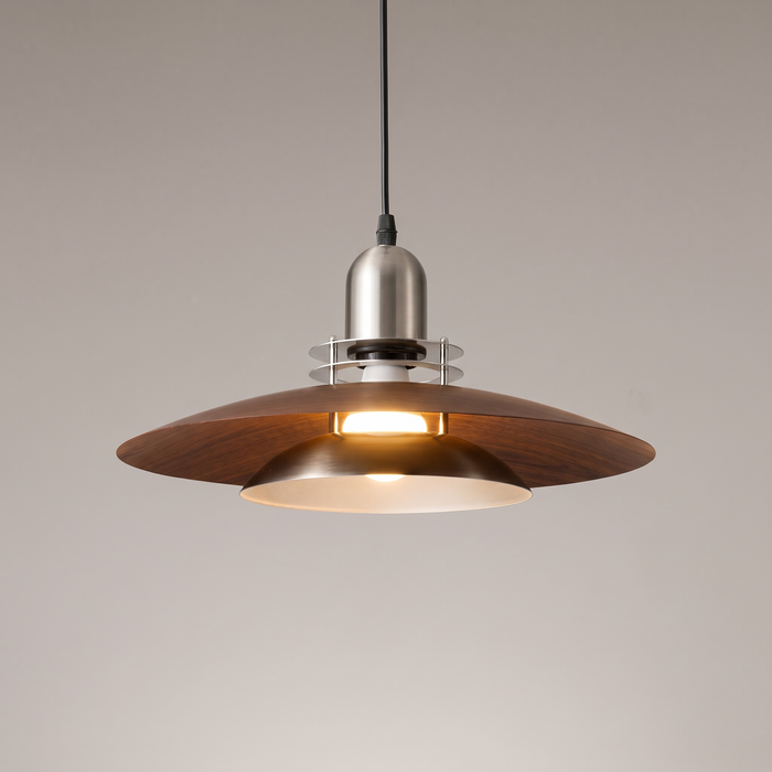 Erling – Bauhaus Walnut-Finish Pendant Light