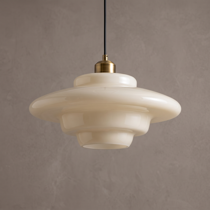 Mette – Nordic Mid-Century Opal Glass Pendant