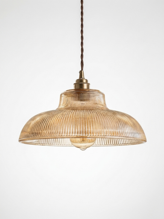 Mossa – Nordic Ribbed Glass Café Pendant Light