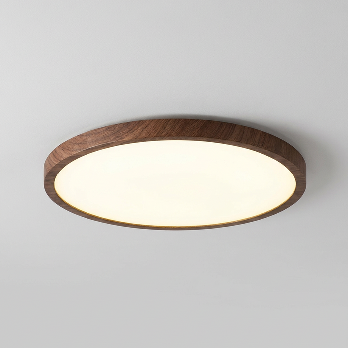 Aske – Nordic Ultra-Thin Wood Ceiling Light BO-HA Walnut · 40 cm