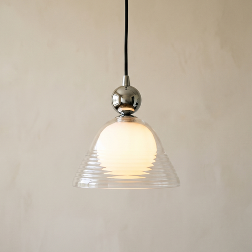 Hedda – Ribbed Glass Bedside Pendant Light BO-HA