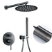 Safie - Wall Mounted Rain Shower Head Set  BO-HA Black 8 Inches Shower Head 