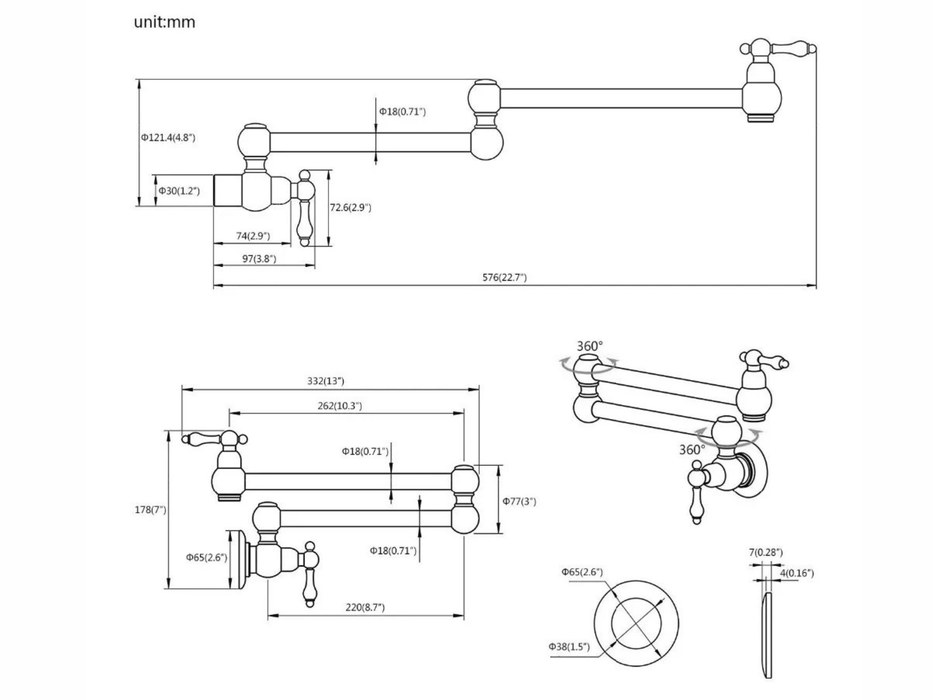 Savea - Pot Filler Faucet  BO-HA   