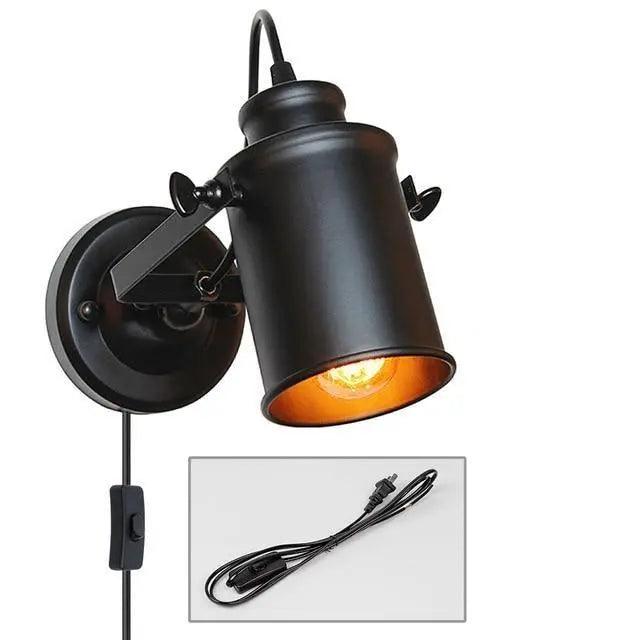 Aleah - Industrial Plug In Wall Sconce  BO-HA Button Switch EU Plug 