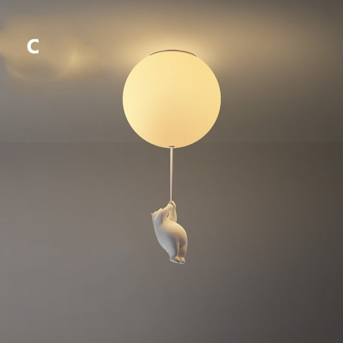 Ruben - Bear Nursery Ceiling Light Childrens Lighting 0 BO-HA C Small 