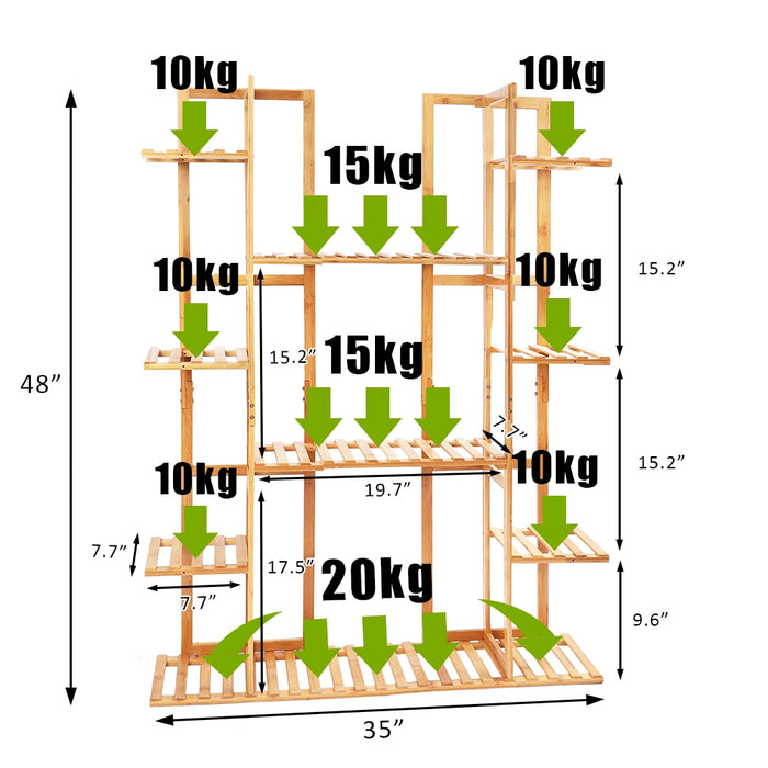 Pernilla - Tall Plant Stand Tiered Plant Stand Plant Shelf Indoor & Outdoor Plant Shelf Flower Stand  BO-HA   