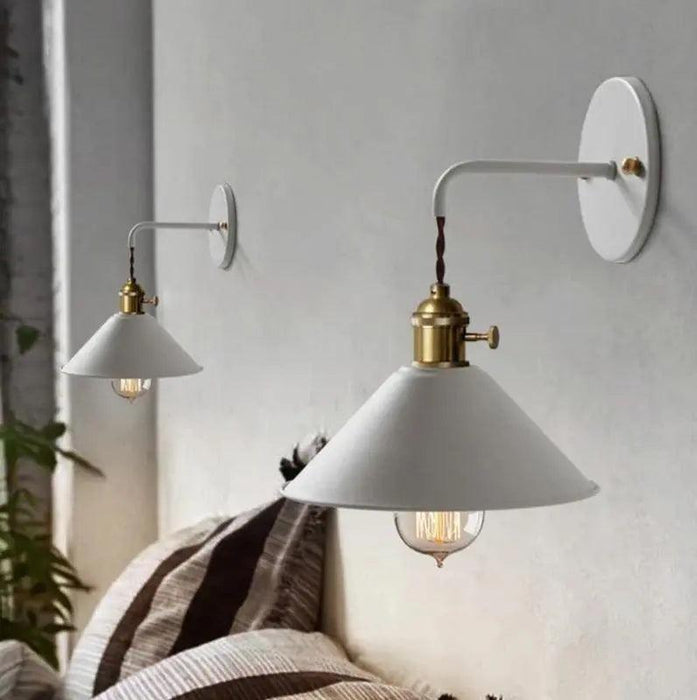 Leea - Vintage Plated Wall Lamp  BO-HA White  