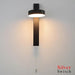 Lif - 350° Modern Wall Sconces  BO-HA Black with Silver Switch Warm White (2700-3500K) 