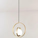 Rota - Rotating Gold Pendant Light  BO-HA 1 Two Rings 