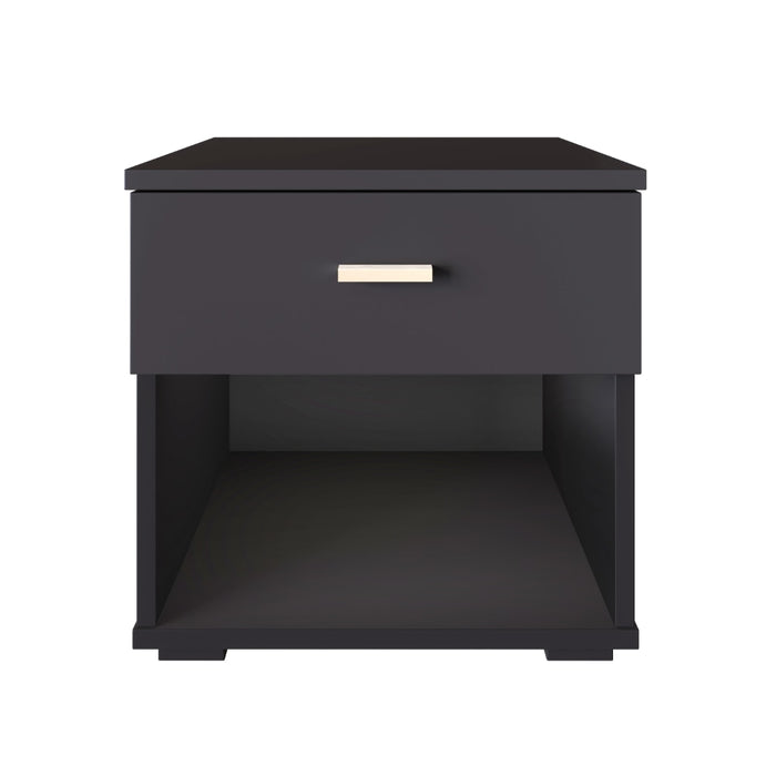 Ulf - Modern Black Nightstand Small Bedside Table  BO-HA   