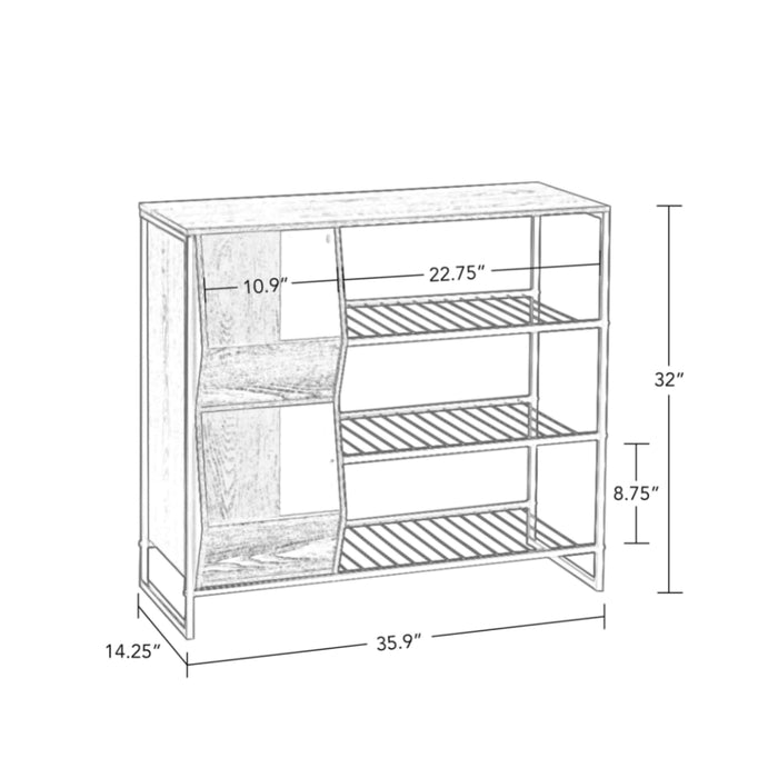 Majken - Metal Shoe Rack Shoe Rack for Entryway Small Shoe Rack  BO-HA   