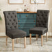 Soren - Nordic Mid-Century Dining Chair Set of 2 Tan Accent Chairs for Living Room  BO-HA Charcoal  