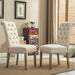 Soren - Nordic Mid-Century Dining Chair Set of 2 Tan Accent Chairs for Living Room  BO-HA Tan  