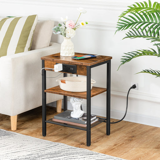 Kristian - Nightstand with Charging Station Small Nightstand  BO-HA   
