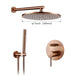 Safie - Wall Mounted Rain Shower Head Set  BO-HA Rose Gold 12 Inches Shower Head 