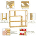 Lisbet - Shower Shelves 3-Tier Bamboo Bathroom Wood Shelves  BO-HA   