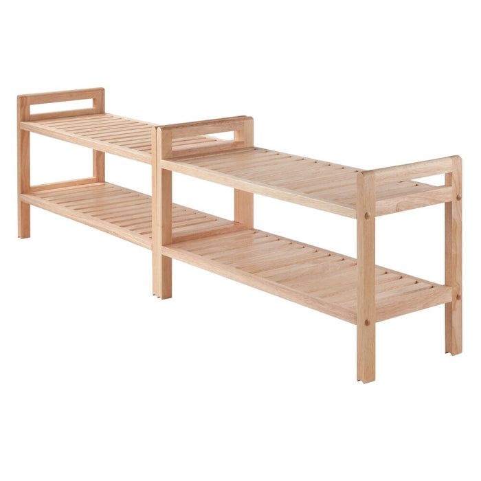 Helge - Wood Stackable Shoe Rack Shoe Cabinet Entryway Shoe Storage Cabinet  BO-HA   