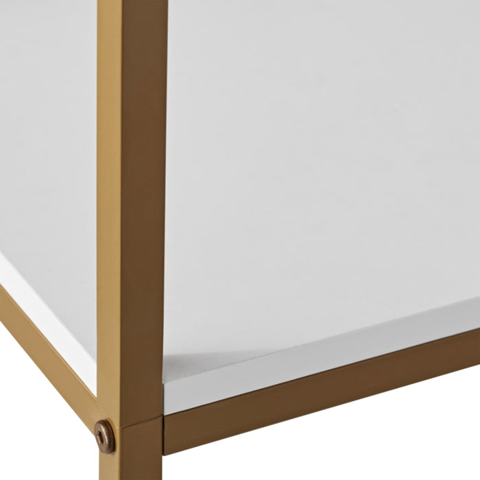 Inkeri - 6-Shelf Gold Metal Frame Bookcase  BO-HA   