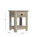 Dagrun - Modern Farmhouse 1 Drawer Nightstand Set of 2 Bedside Table  BO-HA   