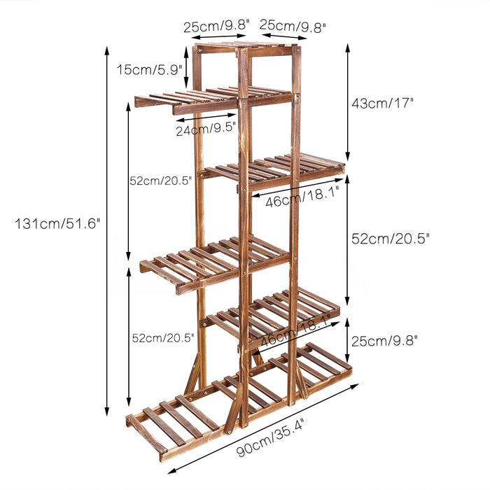 Vidkun - Tall Plant Stand Tiered Plant Stand Plant Shelf Indoor & Outdoor Plant Shelf Flower Stand  BO-HA   