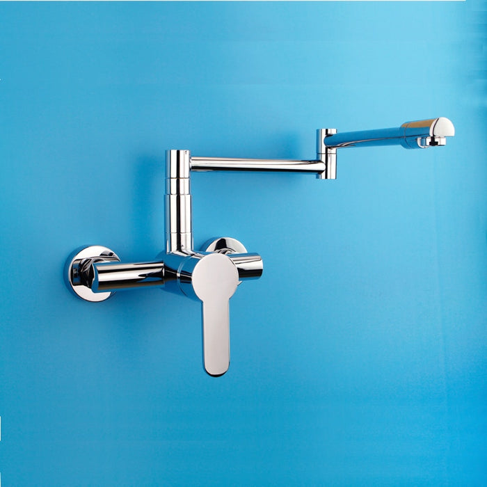 Saria - Wall Mounted Nordic Pot Filler Faucet Kitchen Faucet with Sprayer  BO-HA Chrome Without Sprayer 